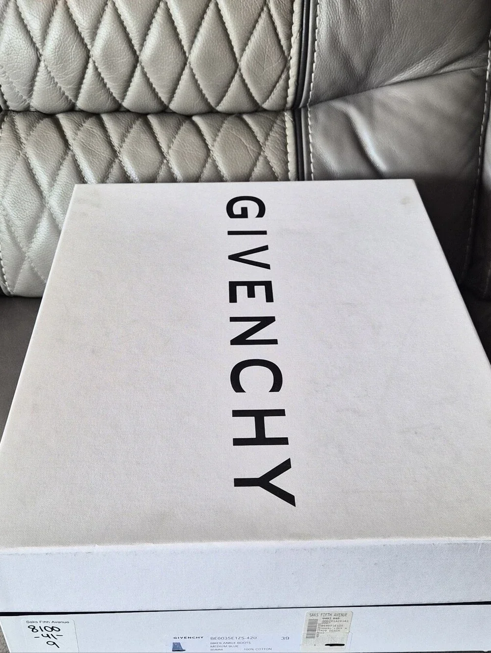 Givenchy Light Blue Suede Mid-Calf Boots